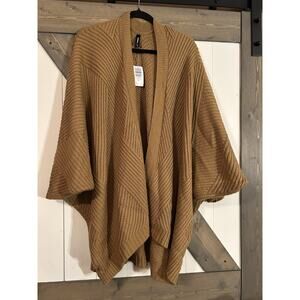 Torrid Textured Knit Dolman Wrap Size 3/4 Camel Color NWT 22-24-26